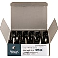 Business Source Fold-back Binder Clips - Small - 0.8" Width - 0.38" Size Capacity - for Paper - 1Dozen - Black - Steel