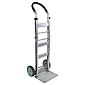 Monster Trucks® Foldable Aluminum Hand Truck With Solid TPR Tires And Ergonomic Handle, 50”H x 17-1/2”W x 18”D, Silver 1 thumbnail image