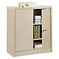 Realspace® Steel Storage Cabinet, 3 Shelves, 42"H x 36"W x 18"D, Putty 1 thumbnail image