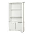 South Shore Vito 61"H 3-Shelf Bookcase With Doors, Pure White