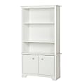 South Shore Vito 61"H 3-Shelf Bookcase With Doors, Pure White 1 thumbnail image