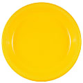 JAM PAPER Round Plastic Party Plates, Large, 10 1/4 inch, Yellow, 20/Pack  1 thumbnail image