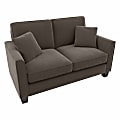Bush® Furniture Flare Microsuede Fabric Loveseat, 35-3/4"H x 61"W x 33-1/2"D, Chocolate Brown, Standard Delivery 1 thumbnail image