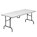 Realspace® 6' Folding Table, 30" x 72" Top, Gray Granite