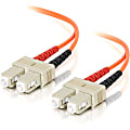 C2G-8m SC-SC 62.5/125 OM1 Duplex Multimode PVC Fiber Optic Cable (LSZH) - Orange - Fiber Optic for Network Device - SC Male - SC Male - 62.5/125 - Duplex Multimode - OM1 - LSZH - 8m - Orange