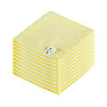 Globe Commercial Products Microfiber Cloths, 16” x 16", Yellow, Pack Of 10 Cloths 1 thumbnail image