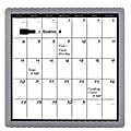 Quartet® Home Organization Magnetic Monthly Unframed Dry-Erase Whiteboard Calendar, 14" x 14", Black/White 1 thumbnail image