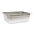 Hoffman Tech Browne Stainless Steel Steam Table Pans, 1/2 Size, Silver, Pack Of 24 Pans