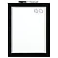 Quartet® Home Organization Magnetic Unframed Dry-Erase Whiteboard, 11" x 14", Black/Silver