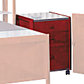 Studio RTA® Office Tech 3-Drawer Mobile File Cabinet, 27"H x 20 3/8"W x 22"D, Cherry/Glass 1 thumbnail image