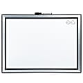 Quartet® Home Organization Magnetic Melamine Dry-Erase Whiteboard, 17" x 23", Aluminum Frame With Black/Silver Finish