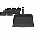 Genuine Joe Heavy-duty Plastic Dust Pan - 12" Wide - Plastic - Black - 12 / Carton 1 thumbnail image