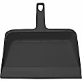 Genuine Joe Heavy-duty Plastic Dust Pan - 12" Wide - Plastic - Black - 12 / Carton 1 thumbnail image