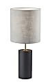 Adesso® Dean Table Lamp, 30-1/2"H, Light Gray Shade/Black Base 1 thumbnail image