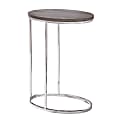 Monarch Specialties Xavier Accent Table, 25"H x 12"W x 18-1/2"D, Dark Taupe/Chrome 1 thumbnail image