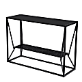 SEI Argall Long Glass-Top Console Table, 29-3/4"H x 42"W x 14-1/2"D, Black 1 thumbnail image