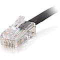 C2G Cat5e Non-Booted Plenum-Rated Unshielded (UTP) Network Patch Cable - Patch cable - RJ-45 (M) to RJ-45 (M) - 35 ft - UTP - CAT 5e - plenum - black