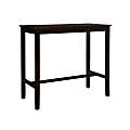 Linon Walker Bar Pub Table, 42"H x 47-1/4"W x 23-3/4"D, Walnut