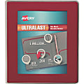 Avery® UltraLast One-Touch 3-Ring Binder, 1" Slant Rings, Red