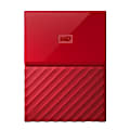 WD My Passport® 2TB Portable External Hard Drive, Red 1 thumbnail image