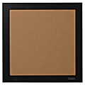 Quartet® Home Organization Cork Bulletin Board, 14" x 14", Wood Frame With Black Finish