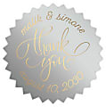 Custom 1-Color Foil-Stamped Labels And Stickers, 1-1/4" Burst Shape, Box Of 500 Labels