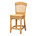 bali & pari Barito Modern Bohemian Natural Rattan Counter-Height Stool With Back, Brown 1 thumbnail image