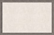 U Brands Linen Bulletin Board, 35" X 23", Brown Rustic Wood Decor Frame 1 thumbnail image
