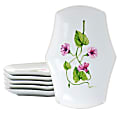 Martha Stewart Botanical Garden 6-Piece Fine Ceramic Serving Platter Set, 9”, White