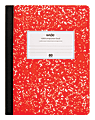 Office Depot® Brand Marble Composition Book, 7 1/2" x 9 3/4", Wide Ruled, 160 Pages (80 Sheets), Red