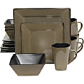 Gibson Kiesling Taupe 16 pc DW Set - Dinner Plate, Dessert Plate, Soup Bowl, Mug - Stoneware - Dishwasher Safe - Microwave Safe - Taupe - Glazed 1 thumbnail image