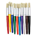 Charles Leonard, Inc. Round Stubby Brushes, 3/4", Round Bristles, Hog Hair, Assorted Colors, 3 Packs Of 10 1 thumbnail image
