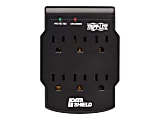 Tripp Lite Surge Protector Wallmount Direct Plug In 120V 6 Outlet 750 Joules Black - Surge protector - 15 A - AC 120 V - 1800 Watt - output connectors: 6 - black