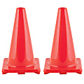 Champion Sports Hi-Visibility Flexible Vinyl Cones, 18", Orange, Pack Of 2 Cones 1 thumbnail image