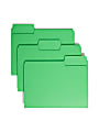 Smead® SuperTab® File Folders, Letter Size, 1/3 Cut, Green, Box Of 100