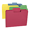 Smead® SuperTab® File Folders, Letter Size, 1/3 Cut, Assorted Colors, Box Of 100