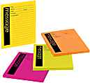 Post-it Super Sticky Notes, 4 in x 5 in, 4 Pads, 50 Sheets/Pad, 2x the Sticking Power, Lined