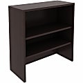 Lorell Essentials 2-shelf Stack-on Bookcase - 36"x15"x36" - 2 Shelve(s) - Material: Laminate, Metal - Finish: Espresso - Stackable, Cam Lock - 1 thumbnail image