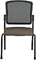 WorkPro® Spectrum Series Mesh/Vinyl Stacking Guest Chair with Antimicrobial Protection, Armless, Java, Set Of 2 Chairs, BIFMA Compliant