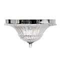 Lalia Home Blossom 2-Light Glass Flush-Mount Ceiling Lamp, 14"W, Crystal/Chrome 1 thumbnail image
