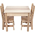 Melissa & Doug Wooden Table With Chairs, 20"H x 23 1/2"W x 20 1/2"D, Natural, Pre-K - Grade 2 1 thumbnail image