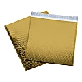 Office Depot® Brand Glamour Bubble Mailers, 17-1/2"H x 16"W x 3/16"D, Gold, Pack Of 48 Mailers