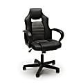 Essentials By OFM Racing-Style Mid-Back Gaming Chair, Gray/Black