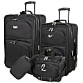 Overland Geoffrey Beene Westchester 4-Piece Luggage Set, Black 1 thumbnail image