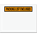 Tape Logic® "Packing List Enclosed" Envelopes, Panel Face, 6 1/2" x 5", Orange, Pack Of 1,000