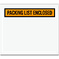 Tape Logic® "Packing List Enclosed" Envelopes, Panel Face, 7" x 6", Orange, Pack Of 1,000