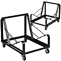 Flash Furniture HERCULES Steel Dollies For Sled-Base Stack Chairs, Black, Pack Of 2 Dollies