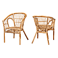bali & pari Alleta Modern Bohemian Dining Chairs, Natural Brown, Set Of 2 Chairs 1 thumbnail image