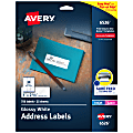 Avery® Address Labels With Sure Feed® And Easy Peel® Technology, 6526, Rectangle, 1" x 2-5/8", Glossy White, Pack Of 750