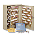 MMF Dupli-Key Two-Tag Key Cabinet for 30 Keys - 8" x 2.5" x 12.1" - 1 x Door(s) - Security Lock - Sand - Steel
